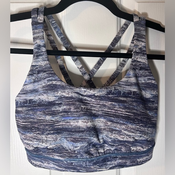 Lululemon Energy Bra Aerial Drift Multi Black/ Size 8 - Picture 3 of 8